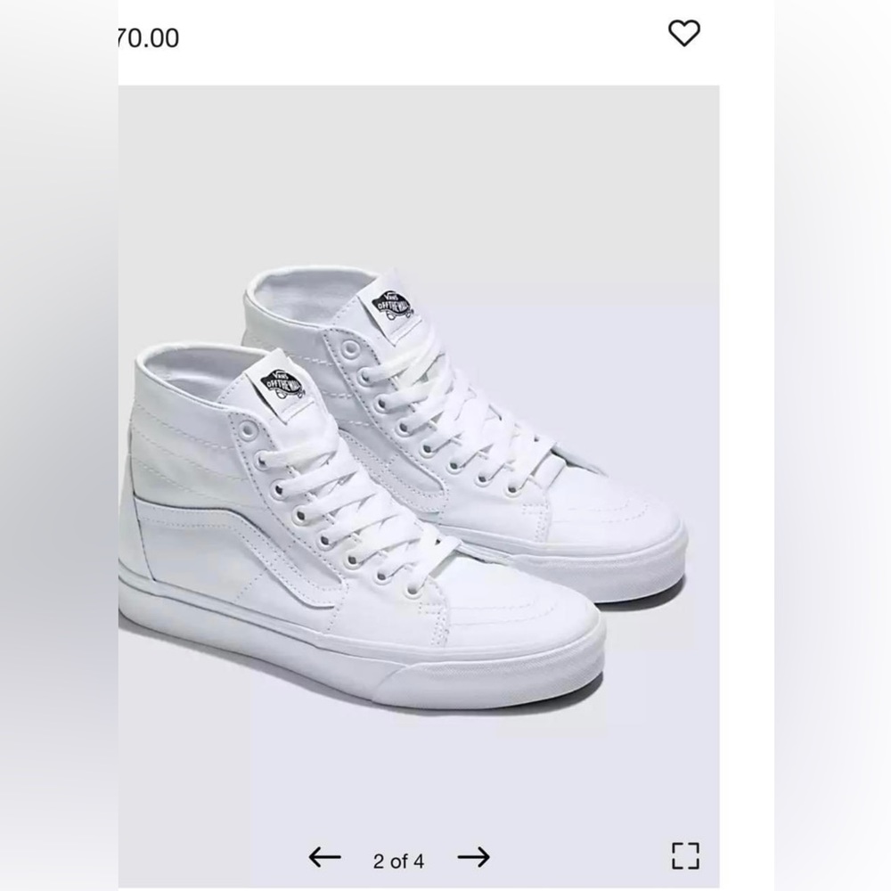 SK8-high tapered canvas shoe